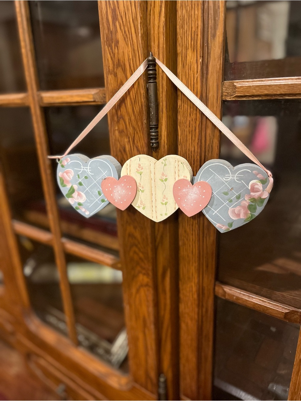 Hand-Painted Wooden Heart Wall Decor #cottagecore